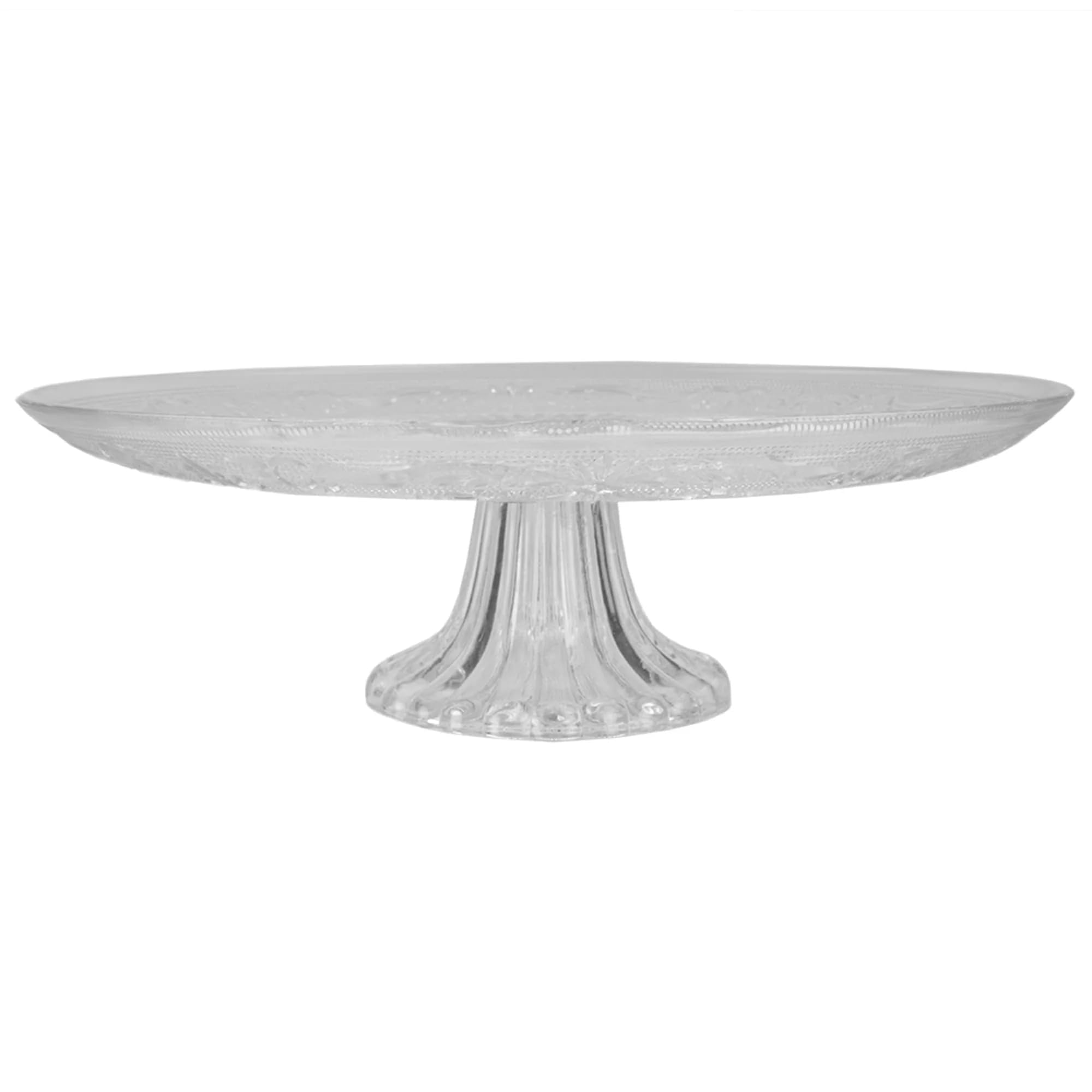 Incrizma Crystal Cake Plate With Stand Round Pedestal/Footed Service Glass Cake Plate/Cake Stand (11 Inches)